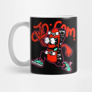 Dope running skateboard cartoon illustration Mug